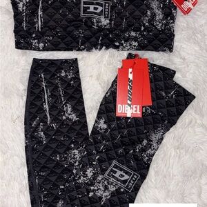 Diesel Monochrome Patterned Activewear